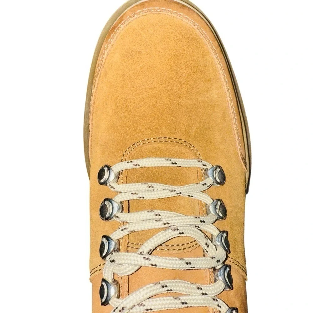 Kurt‎ Geiger Mens Size 10 43.5 Viper Sand Tan Hiker Combat Leather Suede Boots